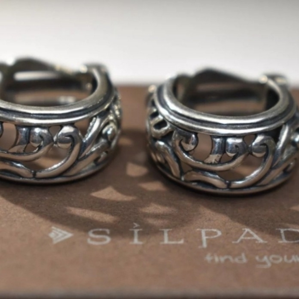 Silpada Silver Hoop Earrings